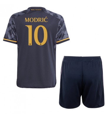 Real Madrid Luka Modric #10 Replica Away Stadium Kit for Kids 2023-24 Short Sleeve (+ pants)